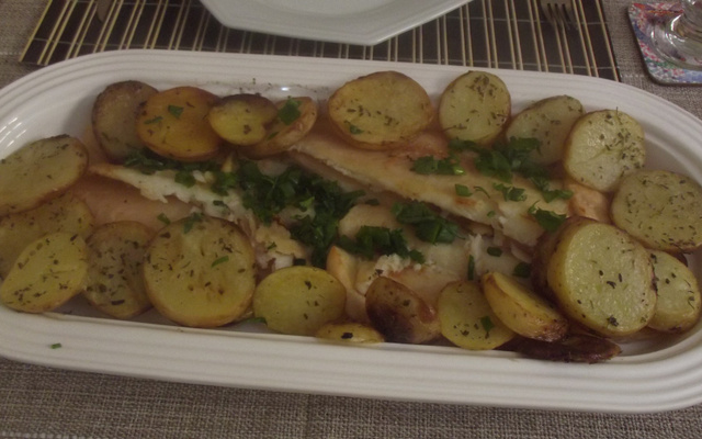 Filé de pescada ao forno