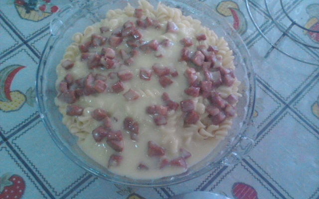 Macarrão com molho 4 queijos