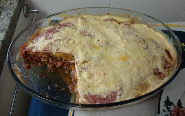 Lasanha de banana da terra