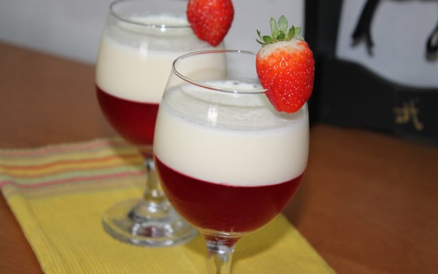 Gelatina com creme