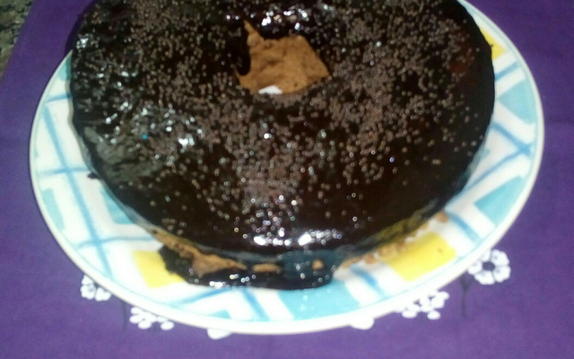 Bolo de chocolate de microondas