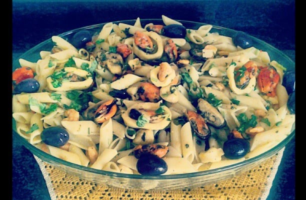Penne ao molho de mariscos