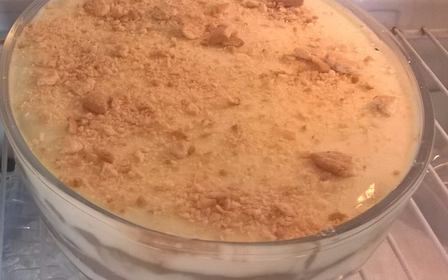 Torta de bolacha com café