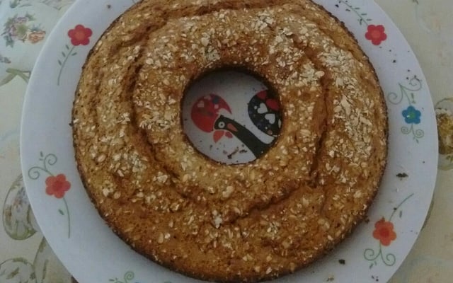 Bolo integral de aveia