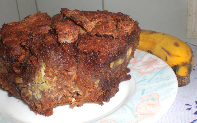 Torta de banana com chocolate