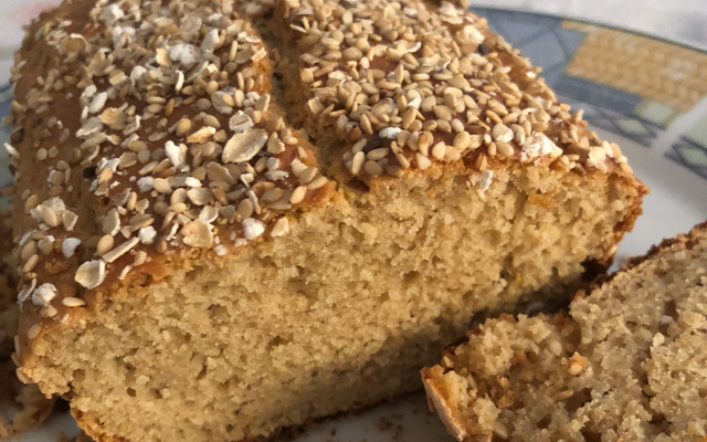 Pão sem glúten com farinha de arroz