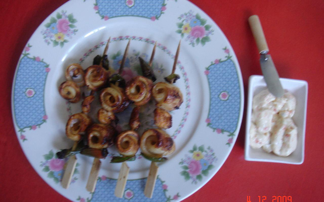 Espetinho de Lula com Camarão