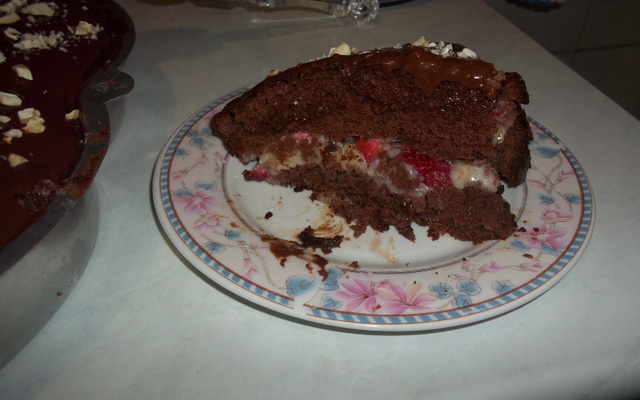 Bolo tentação de morango