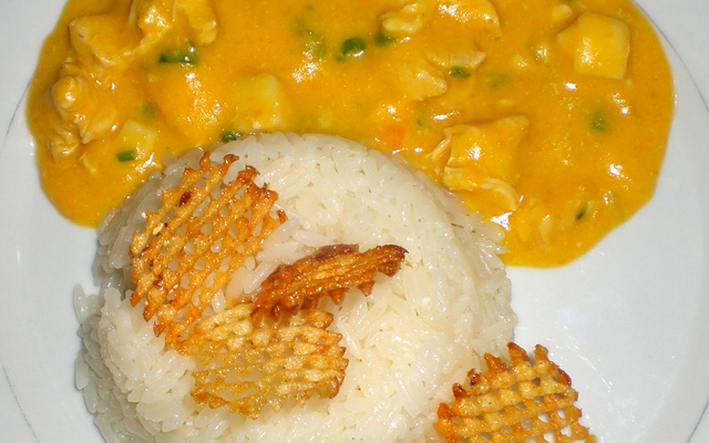 Frango ao molho de abóbora cabocha e requeijão