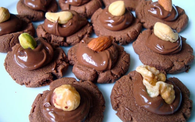 Cookies de chocolate com Nutella