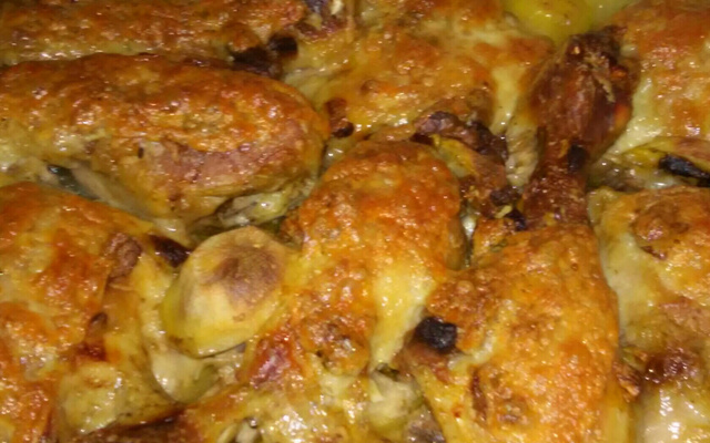 Coxa de frango com requeijão