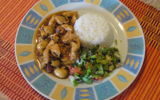 Frango na cerveja preta