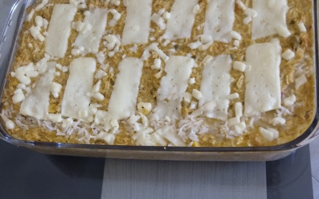 Arroz de forno com frango