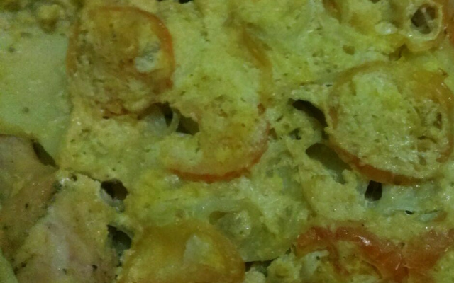 Frango assado ao creme de leite