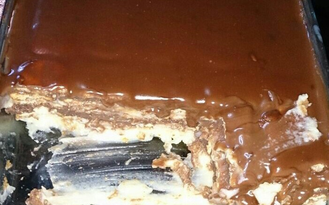 Pavê misto de biscoito de maisena