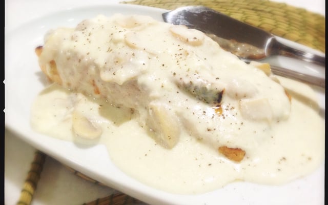 Salmão ao champignon