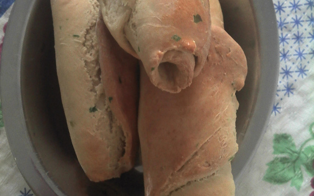 Pão caseiro com fermento em pó da Denise