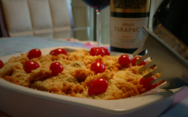 Macarrão de panela de pressão delícia