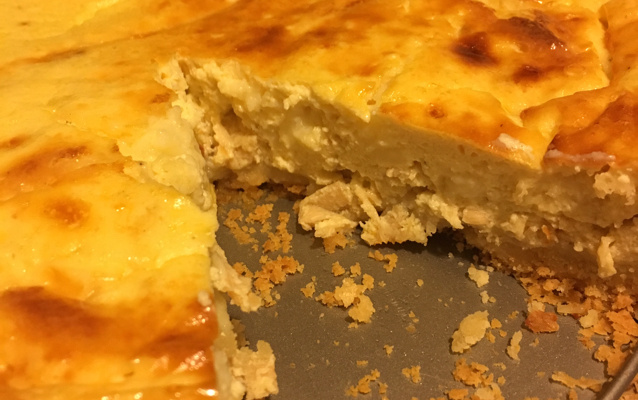 Quiche de presunto e queijo do Glauco