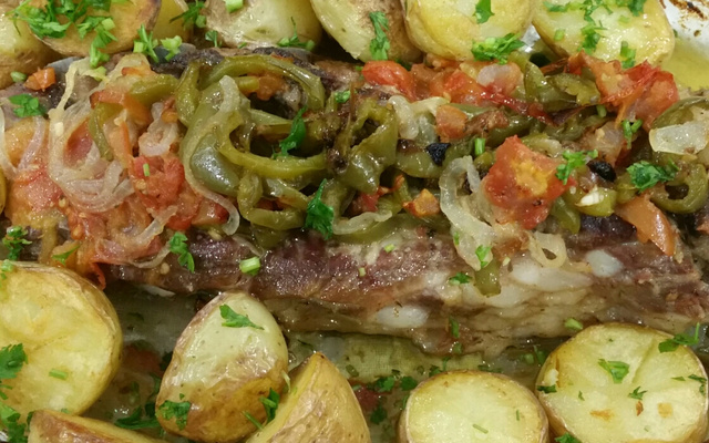 Costelinha de porco assada