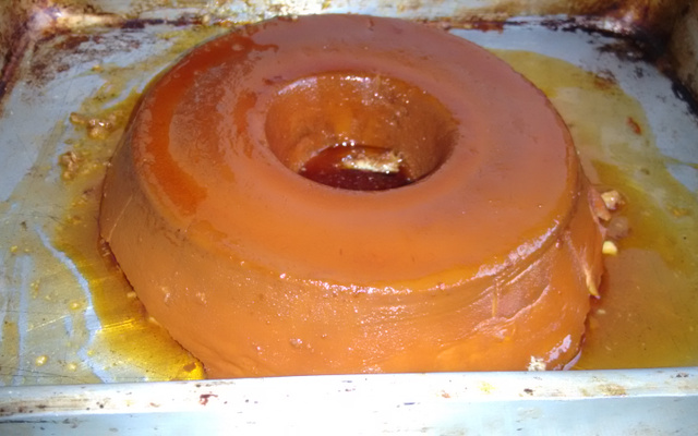 Pudim de leite em pó com creme de ricota