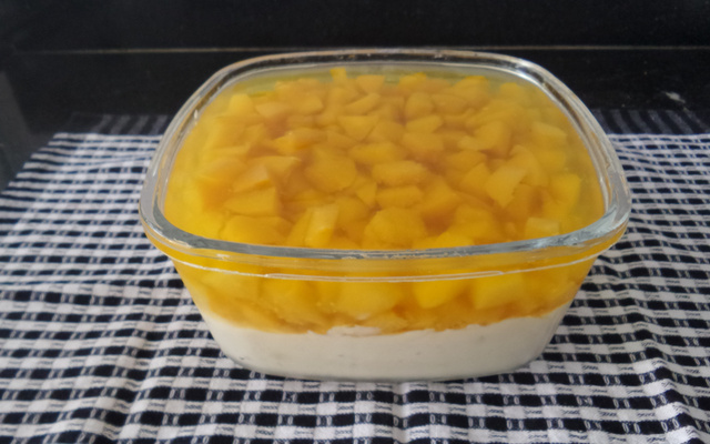 Torta refrescante de pêssego