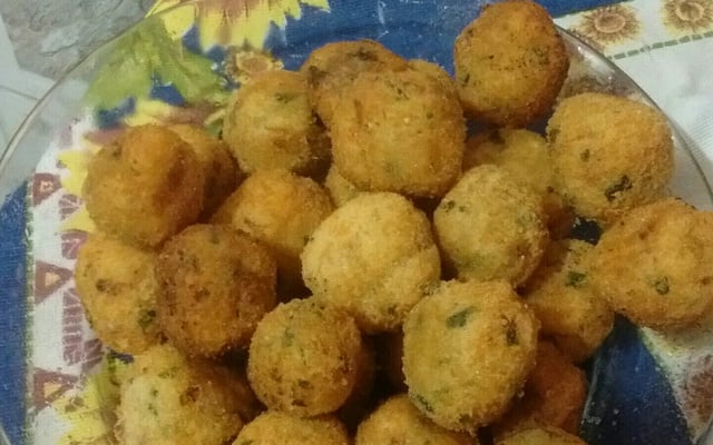 Bolinho de bacalhau e mandioca