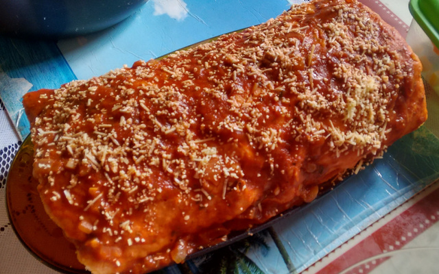 Rocambole com massa de arroz da dona Nete