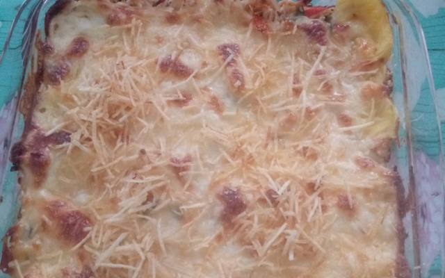 Souflé de milho com frango