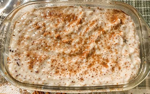 Arroz doce simples e tradicional