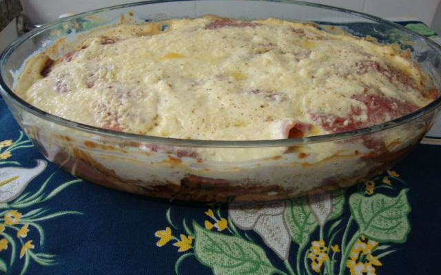 Lasanha de banana da terra