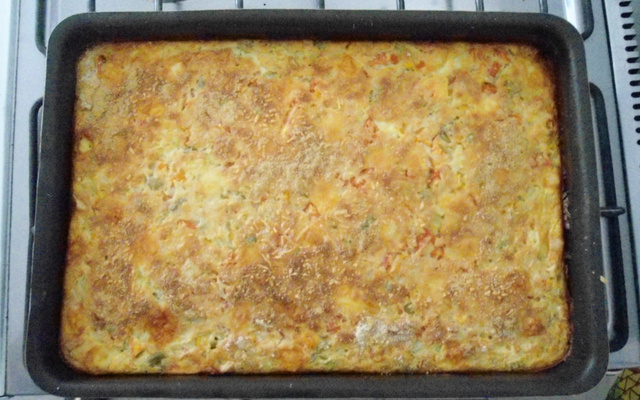 Torta de legumes prática de liquidificador