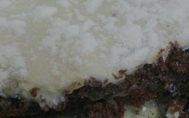 Bolo de travessa de brigadeiro e leite ninho