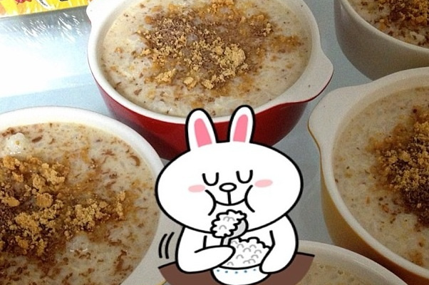 Arroz doce de paçoquinha