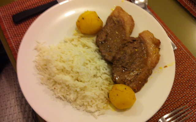 Picanha de forno com batatas