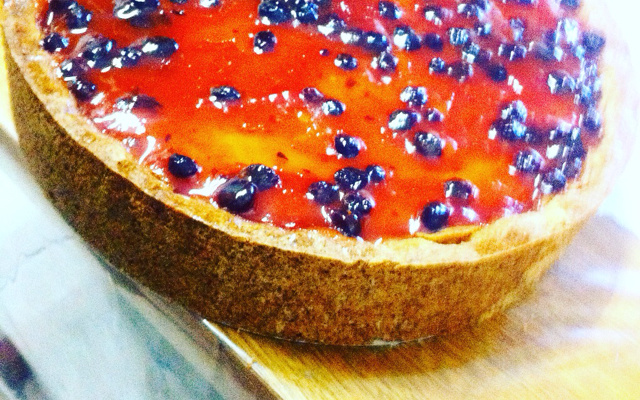 Torta delicada de ricota com passas chefe Iris Baldissara