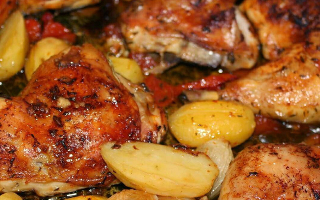 Frango assado no forno