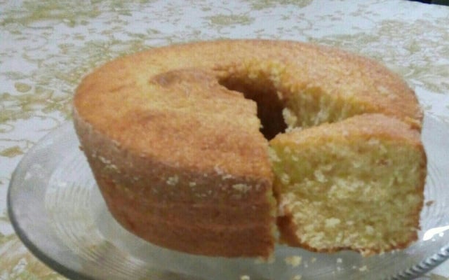 Bolo de baunilha fofinho