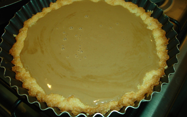 Torta de café com amêndoas