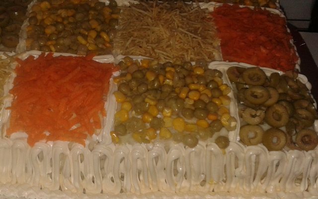 Bolo salgado de pão de forma