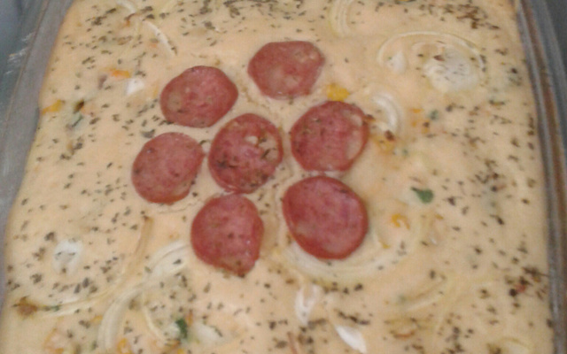 Torta de calabresa de liquidificador