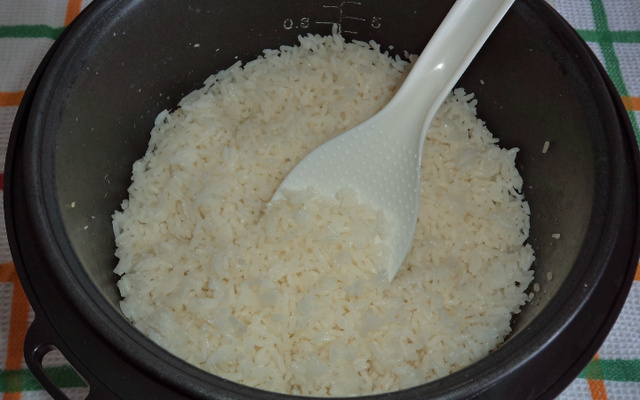 Meu arroz na máquina de arroz