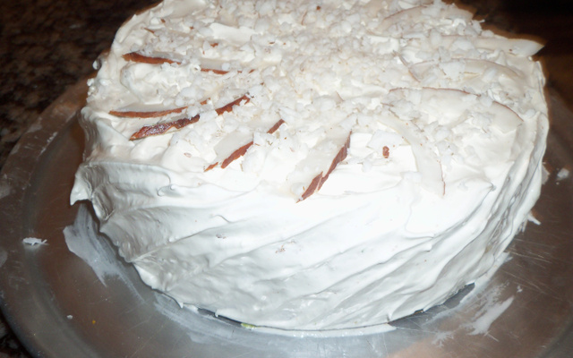 Bolo de coco e marshmallow