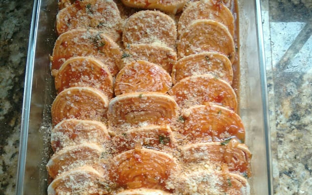 Canelone massa de pastel