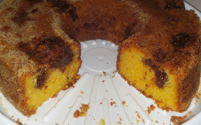 Bolo de fubá com milho