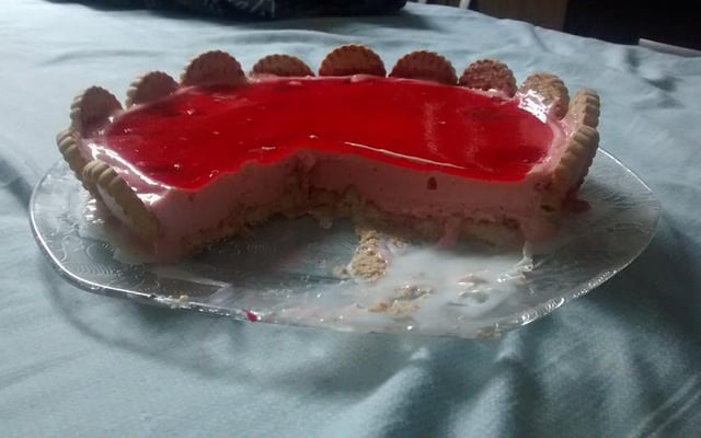 Torta de mousse de morango