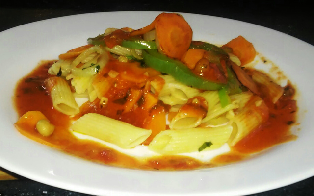 Massa integral com verduras