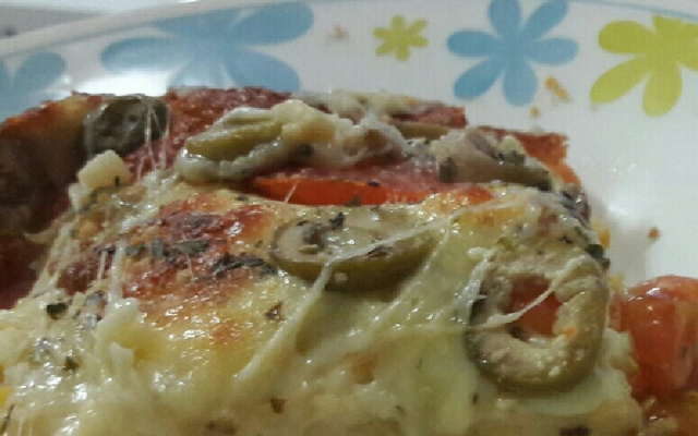 Pizza rápida de liquidificador