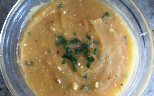 Purê de batata-doce com cenoura