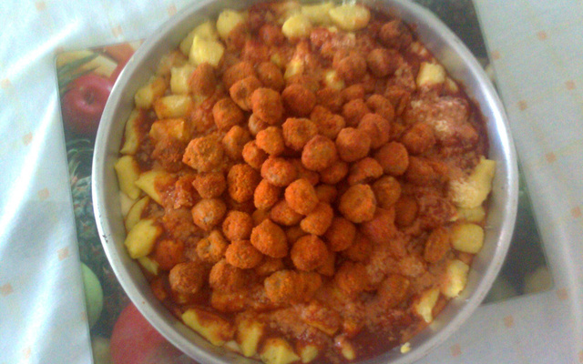 Nhoque com açafrão